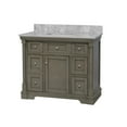 thumbnail image 3 of Sydney 42" Bathroom Vanity with Weathered Gray Cabinet and Carrara Marble Top, 3 of 6
