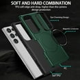 thumbnail image 6 of Dteck for Samsung Galaxy S24 FE Case, Magnetic Ring Compatible with Magsafe Wireless Charger, Shockproof Heavy Duty Protection Phone Case Cover, Darkgreen, 6 of 10