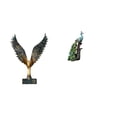 thumbnail image 1 of Estatua de la casa,Estatua de ala hecha a mano,artesanía de resina para cafetería,Figura de escritorio,Estante de estatua de pavo real para escritorio,decoración del hogar,Figura decorativa, 1 of 8