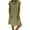 Green, variant on Summer Savings kcavykas Plus Size Summer Dresses for Women 2024, Women Loose V-Neck Summer Solid Short Sleeve Cotton and Linen Dress on Clearance