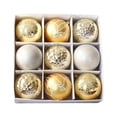 thumbnail image 2 of 9 Piezas Adornos de Bolas de Navidad Adornos Colgantes Decorativos Decoraciones para es de Navidad de 8 cm para Guirnalda Festival Porche Hogar , oro, 2 of 8