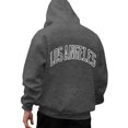 thumbnail image 4 of Caqnni Mens Hooded Sweatshirt Letter Graphic Casual Long Sleeve Drawstring Print Pullover Hoodies (M,Z092-Grey), 4 of 6
