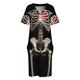 thumbnail image 3 of Vestido de esqueleto de amor para mujer prenda holgada con bolsillos elegante y elegante promoción de Halloween, 3 of 6
