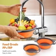 thumbnail image 3 of NOGIS Collapsible Colander Set, Collapsible Strainer, Set of 2-Piece Food-Grade Silicone Kitchen Filter, 1 Large and 1 Small, Perfect for Draining Pasta, Vegetables and Fruits (Orange), 3 of 8
