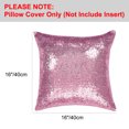 thumbnail image 4 of PiccoCasa Decorative Sequin Throw Pillow Cover 16"x16" Cushion Cover for Party, Pink, 4 of 6