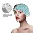 thumbnail image 2 of Kdxio Vintage Surf Van Beach Print Shower Cap for Women,Elastic and Reusable,Double Waterproof Layers Bathing Hat, 2 of 6