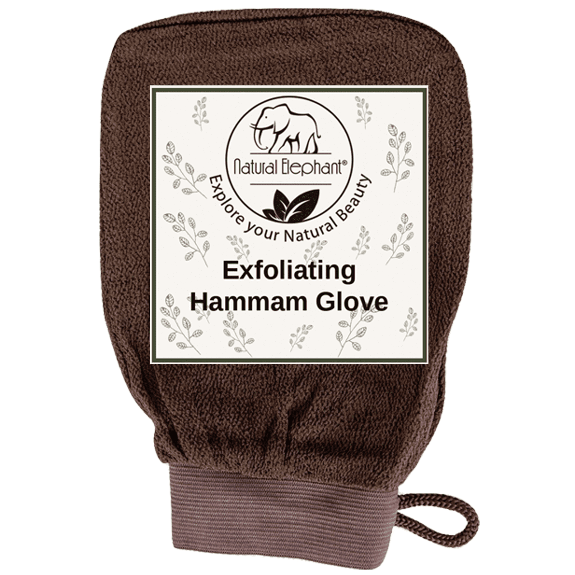 Exfoliating Hammam Glove Face and Body Exfoliator Mitt Chocolate