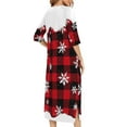 thumbnail image 6 of Fewfanhot Womens Fashion Long Fleece Plush Soft Feeling Robe Fluffy, Warm, Fleece Shaggy Christmas Bathrobe, 6 of 8