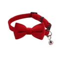 thumbnail image 3 of Elegant Velvet Suede Bow Tie Collar for Stylish Neck Accessory with Secure Buckle Design for Small Dogs and Cats, 3 of 8