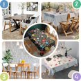 thumbnail image 5 of Pioneer Flower Floral Print Pattern Rectangle Tablecloth 60"x120", Waterproof Polyester Table Cloth, Wipeable Spillproof for Dining Camping Indoor Outdoor, 5 of 6