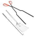 thumbnail image 3 of Mobutofu Iron Fireplace Tools 1Set Small Fire Tool For Fireplace Maintenance Campfire Tongs Homeowners Use, 3 of 8