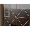 thumbnail image 4 of Elegant Decor Mirrored Cabinet with Silver Edging,Mirrored Cabinet with Double Door Storage,Shoe Storage Cabinet for Entryway,Glass+Brown Finish    RR, 4 of 10