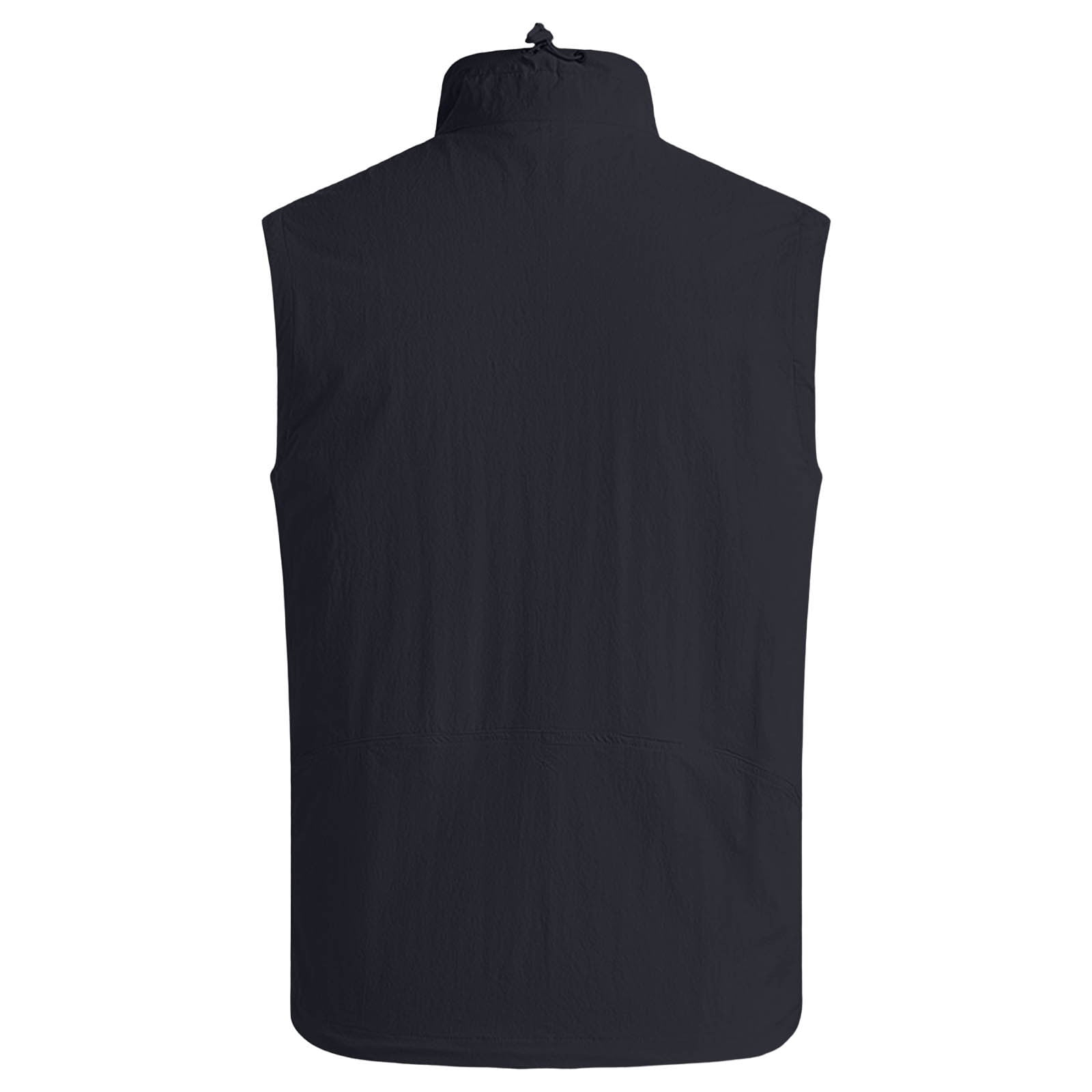 FRSASU Men's Outerwear Windproof Lightweight Softshell Vests Sports Sleeveless Jacket for Golf Hiking Fishing Running Black