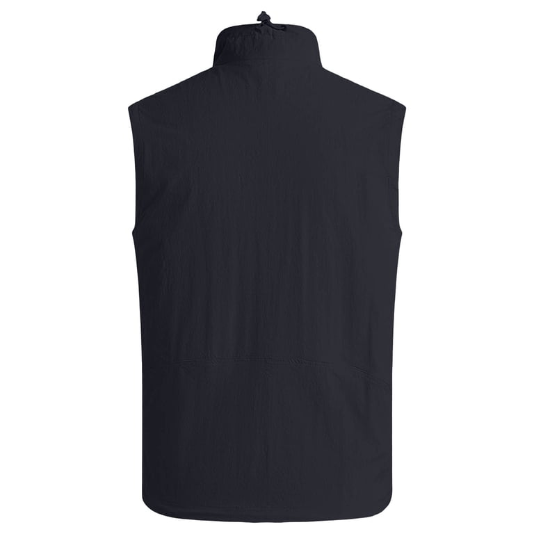 Men's Solid Color Sleeveless Vest Jacket Nylon Spandex Stand Up