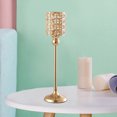 thumbnail image 3 of Cristal Metal Boda candeliere Dorado Especiales Hogar Dormitorio Oficinas Sala de candeliere Decorativo de Inaugur Alto 41cm BLESIY candelabros de escritorio de cristal, 3 of 8