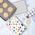 thumbnail image 5 of Yayeee Pot Holders Kitchen Heat Resistant with Pocket 7"x9.8" Cotton Oven Cooking Hot Pads, White Minimalist Triangles, 5 of 7