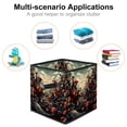 thumbnail image 2 of Hearts Battle Large Capacity Foldable Storage Box Basket with Handle for Clothes Storage - 10.8"x10.5"x10.6, 2 of 6