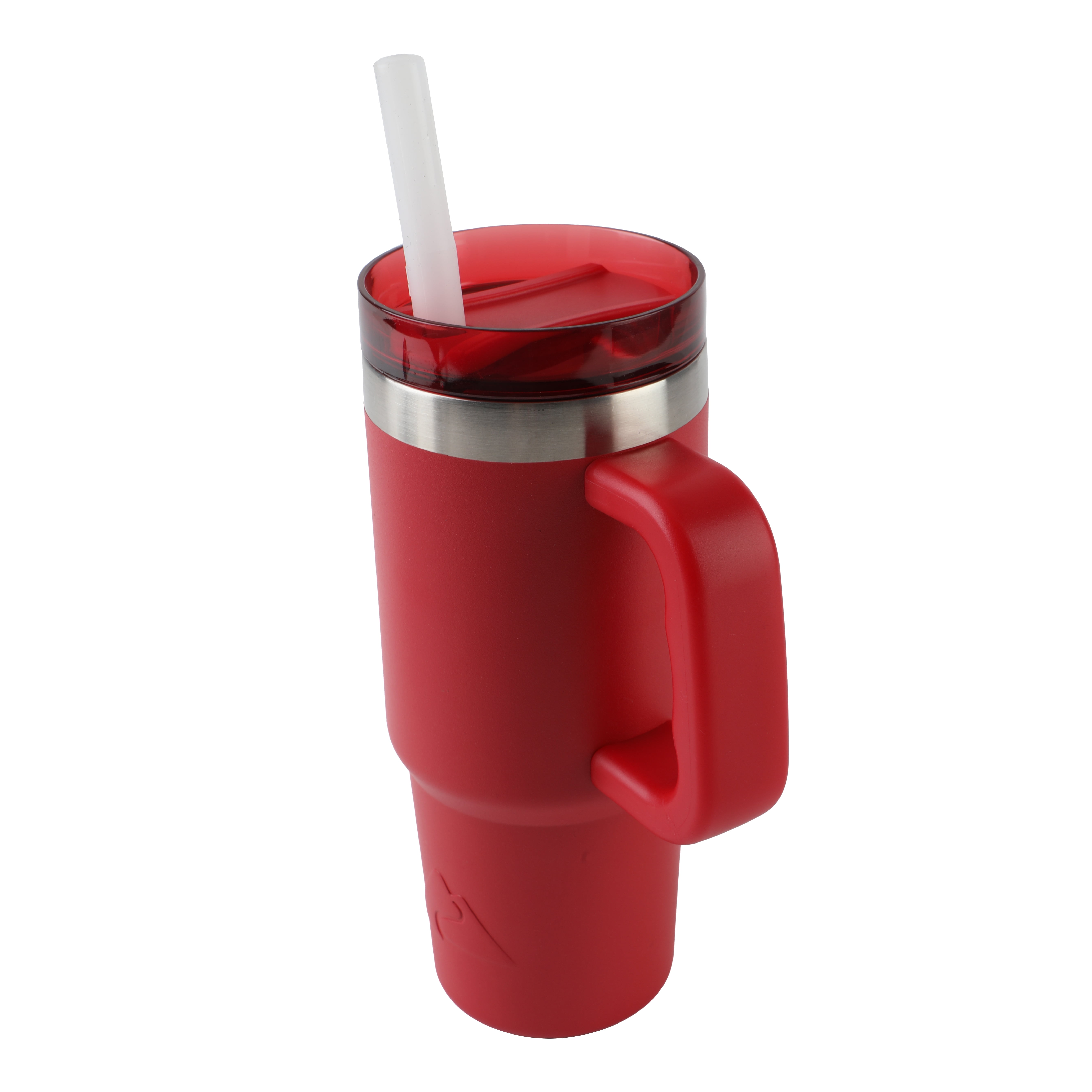 Ozark Trail 18 oz Stainless Steel Insulated Tumbler with Handle, Red