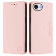 thumbnail image 2 of Wallet Case For iPhone 17e 6.1inch, [RFID Blocking] PU Leather Magnetic Folio with 2 Card Slot Kickstand Flip Cover Shockproof Phone Case,Pink,For iPhone 17e, 2 of 8