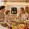 thumbnail image 6 of 5 Quart Air Fryer, 8 Presets Digital Touchscreen with 360° Clear View Window, Non-Stick Basket, Dishwasher Safe, 1350W, Black, 6 of 8