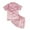 Pink, variant on 2 Pieces Baby Summer Silk-like Pure Color Sleepwear Set Button-up Short Sleeve Blouse Tops+sleep Pants Kids Girls Boys Nightwear