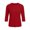 Red 0907 tshirts for women, variant on Womens 3/4 Sleeve Basic Tshirts Trendy Slim Fit Crew Neck Tops Ladies Causal Fall Going out Tees Red XS