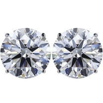 4 Carat VVS Real Lab Grown Moissanite Diamond Round 2 Stud Earrings 925 GRA