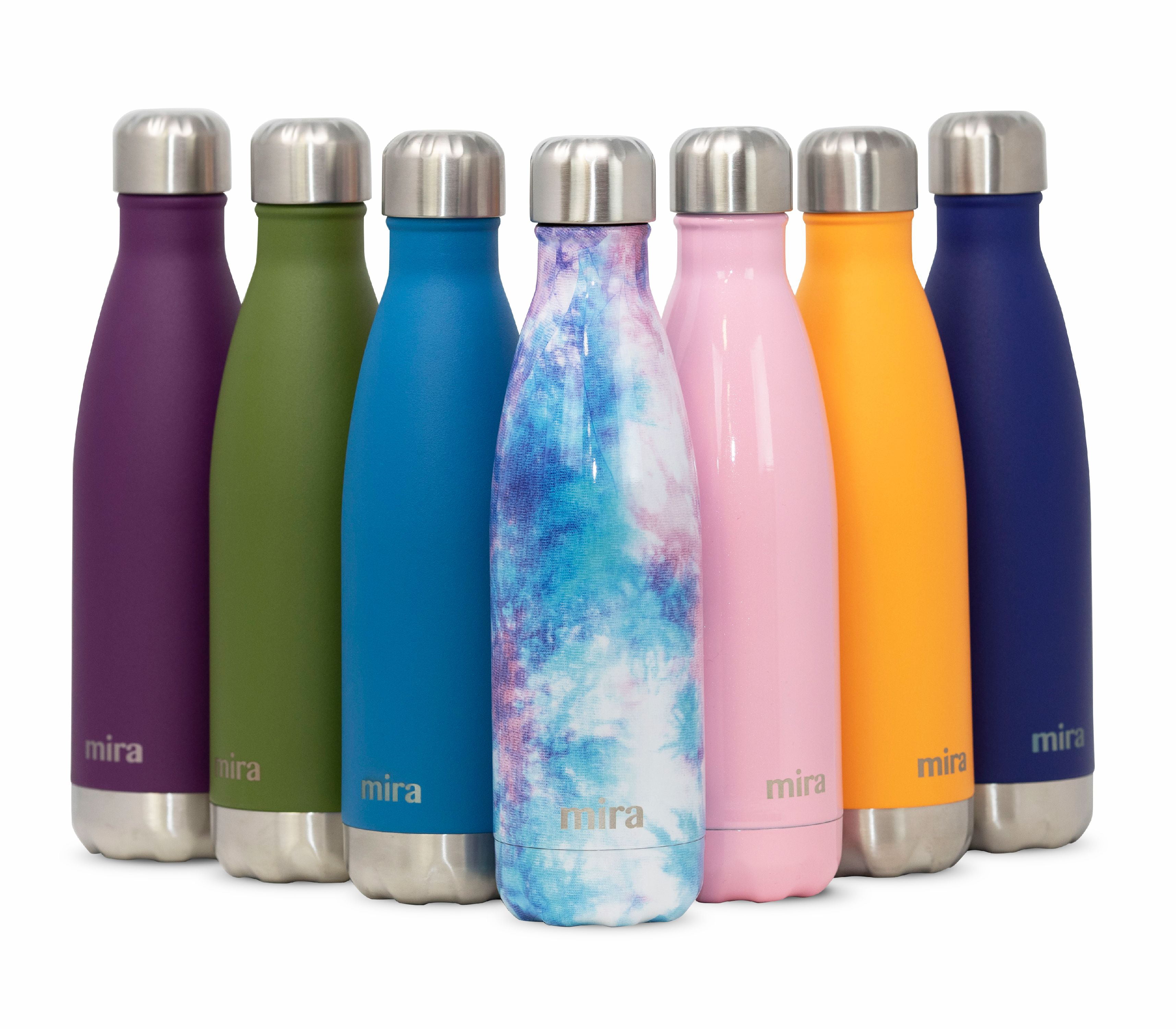 MIRA Cascade Stainless Steel Vacuum Insulated Water Bottle 17 oz Groovy 