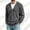 Gray, variant on LYSMORA Men's V Neck Button Front Knit Cardigan Long Sleeve Rib Cuff Sweater for Daily Outings and Casual Meetups