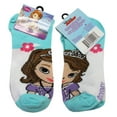 thumbnail image 3 of 3pk Disney's Sofia the First Light Blue/White Floral Kids Socks ( Size 6-8), 3 of 4