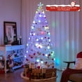 thumbnail image 4 of Gymax 7 FT Pre-lit Optical Fiber Christmas Tree White Xmas Tree w/ 48 Colorful LED Lights, 4 of 10