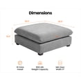 thumbnail image 3 of CHIC HOUSE Corduroy Modular Ottoman,Chenille Fabric Single Module for Oversized Sectional Couch,Custom Sofa Layout for Living Room, 3 of 9