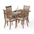 thumbnail image 1 of Gymax Table à Manger Ferme Ensemble de 5 W / Table à Manger Extensible et Chaises Rembourrées, 1 of 10