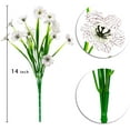 thumbnail image 6 of 6 Bundles Artificial Violet Flowers Outdoors UV Resistant Fake Plastic Silk Flowers Faux Plants for Indoor Outside Porch Window Garden Decoration (White), 6 of 7