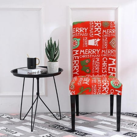 Rock Choir Christmas Christmas Chair Cover Elastic Cartoon Pattern Folding Deer Chair Back Covers Decoration Holiday Party ()