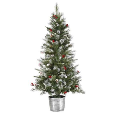 5 frosted pine cone and berry potted artificial christmas 5 frosted pine cone and berry potted artificial christmas