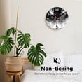 thumbnail image 5 of Wall Clocks Battery Operated, Mid Century Atomic Black Cat Silent Non Ticking Decorative Indoor Outdoor Wall Clocks for Living Room Kitchen Bedroom Bathroom 12", 5 of 6