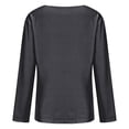 thumbnail image 4 of IMENGL Long Sleeve Shirts for Women Soft d Fashion Printed Piled Collar T-Shirt Casual Women's Basic Tee Long Sleeve Tops,Black,Hot Sales, 4 of 5