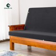 thumbnail image 2 of CHOK 2024 1 Piece Futon Slipcovers Elastic Grid Fit for 6-8 Inches (Dove Gray), 2 of 7