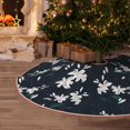 thumbnail image 5 of Sikiie Lilies Flowers Nativity Christmas Tree Skirt, Jesus Christian Winter Holiday Tree Mat Decoration(30-48IN)48", 5 of 6