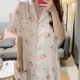 thumbnail image 3 of Camisones de satén de imitación para mujer, ropa de dormir con estampado de conejo, cartón y melocotón, falda de noche de verano, 2024, 3 of 5