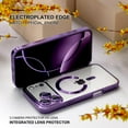 thumbnail image 2 of Dteck Magnetic Case for iPhone 17 Pro Max,Shockproof Electroplated TPU Case Compatible with Mag Safe Never Yellowing Full Camera Lens Protector Plating Soft Clear Back Cover,Purple, 2 of 6