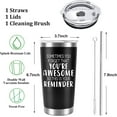 thumbnail image 3 of Gifts for Men Women Dad Husband Dad Him-20 OZ Tumbler Cup with Straws,Lids-Fathers Day, Christmas, Birthday, Valentines Day Thank you Gifts Inspirational Stocking Stuffers for Best Friend Brothers Son, 3 of 6