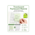 thumbnail image 4 of Translucent Glitter Sticky Notes, 80 Sheets 3.1X3.1 Inch Fruit Dispenser Notepads, See Through Self Adhesive Memo Sheets For Journal Marking (Green Apple), 4 of 5