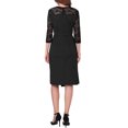 thumbnail image 3 of INSPIRE CHIC Women's Lace Formal Dress 3/4 Sleeves Sweetheart Neck Irregular Hem Cocktail Evening Dresses L Black, 3 of 6