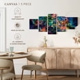 thumbnail image 4 of Elephant Stock Celestial Mandala Wall Art - Horizontal Multi Panel Canvas - Living Room Wall Decor - Decor Elements Multi Panel - Turquoise And Blue Decor - 29" x 12", 4 of 4