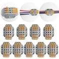 thumbnail image 1 of Juego de conectores de cables compactos para un cableado sencillo, conectores eléctricos con tuerca de palanca de 3 polos, paquete de 9, 1 of 4