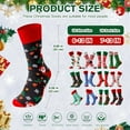 thumbnail image 5 of Fun Christmas Socks for Men - Funny Xmas Gifts for Men and Women Novelty Cozy Unisex Crew Cotton Sock Set, 5 of 10