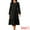 Black, variant on DARING DIVA Tiered Long Sleeve Round Neck Knit A-Line Midi Dress S Black