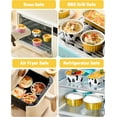 thumbnail image 4 of Aluminium Foil Square Brownie Baking Cups, Mini Loaf Pans With Lids Disposable Ramekins Baking Pan, Cupcake Container for Brownie Bread Cheesecake, 4 of 6